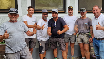 v.l.n.r.: Andreas Rettenwender (Ersatz-BR), Marcel Kremser (Ersatz-BR), Lukas Huber (BRV-Stv.), Robert Fritzenwallner (Ersatz-BR), Christoph Nagl (BRV), Tobias Stücklschweiger (BR), Stefan Haslauer (GBH-Sekretär)