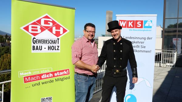 v.l. KV-Verhandler Clemens Hofbauer & Innungsmeister Mst. Mathias Gadenstätter